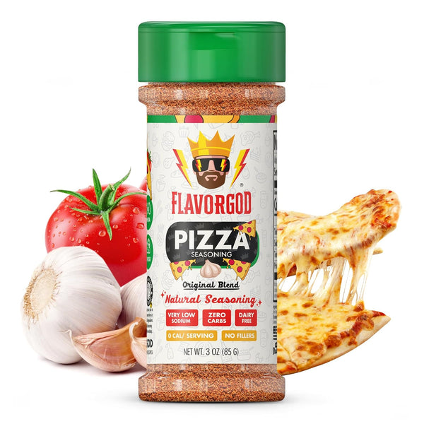 Pizza Seasoning Mix by Flavor God, All Natural Spice Blend for Grilling, Kosher, Gluten-Free, Vegan, Keto Friendly