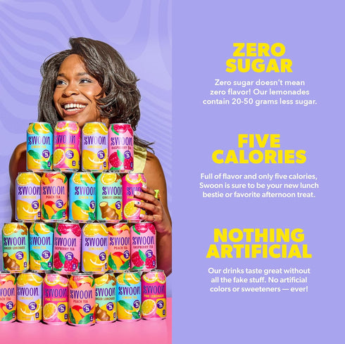 Pack 100% 12 oz (Pack 6) Swoon Trial - Low Carb, Paleo-Friendly, Gluten-Free Keto Drink - Made with Natural Lemon Juice