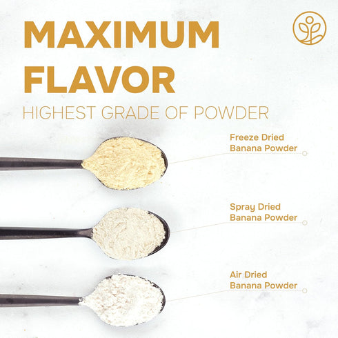 5 Jungle Powders Organic Banana Powder for Smoothies Ounce Bag Freeze Dried Banana Powder Extract for Baking Flavoring