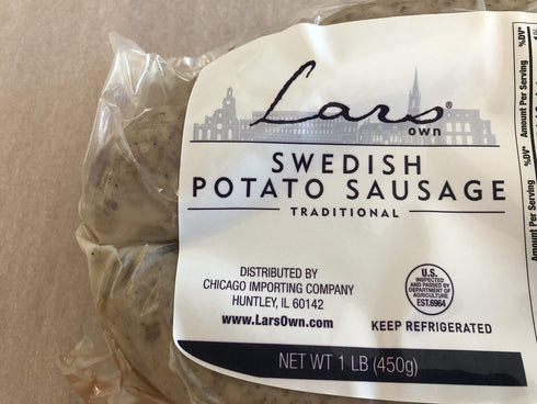 '-1 2 pack Lars Swedish Potato Sausage - Potatis Korv pound
