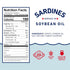 3.75 oz (Pack 12) 13g Beach Cliff Wild Caught Sardines in Soybean Oil, Can of - Protein per Serving - Gluten Free, Keto