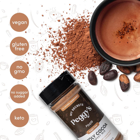 MY SECRETS PEGGY'S FOOD 100% 4 Oz Holy Cocoa Powder - Premium Natural Unsweetened Pure Cacao for Coffee, Smoothies