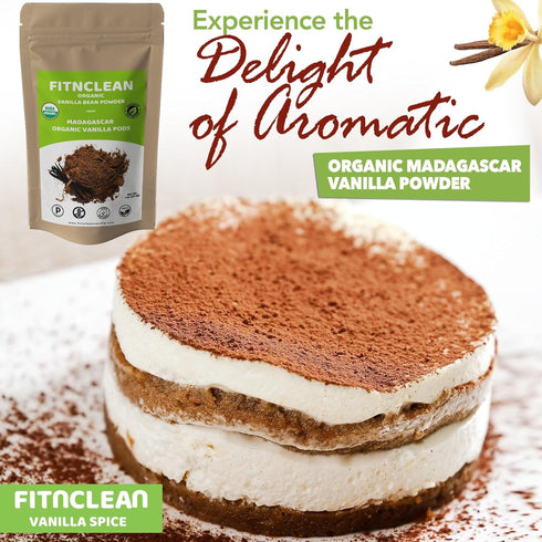 2oz Organic Madagascar Vanilla Bean Powder. Certified USDA Organic. Raw Natural Pure Unsweetened No Additives NON-GMO.