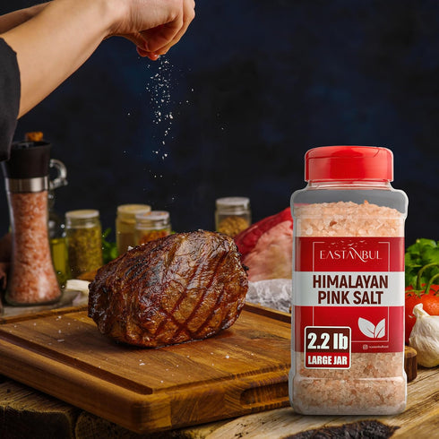 2.2lb, 100% Eastanbul Himalayan Pink Salt for Grinder Refill, Pink Himalayan Sea Salt Coarse Grain, Pure, Chef-Grade