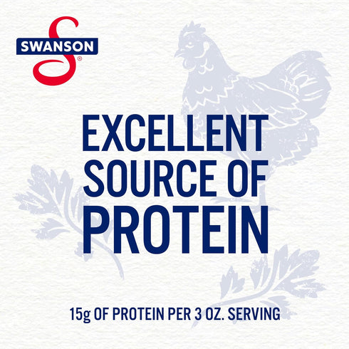 9.75 OZ 12) Swanson White and Dark Premium Chunk Canned Chicken Breast in Water, Can (Case