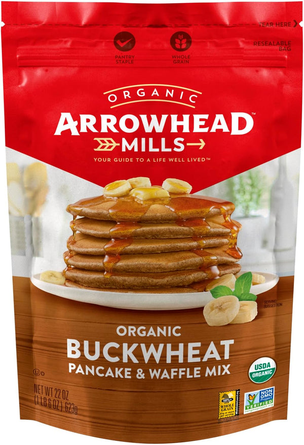 Arrowhead Mills Buckwheat Pancake & Waffle Mix, 22 oz Bag
