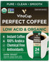 VitaCup Perfect Low Acid Instant Coffee Packets, Dark Roast Coffee, USDA Organic