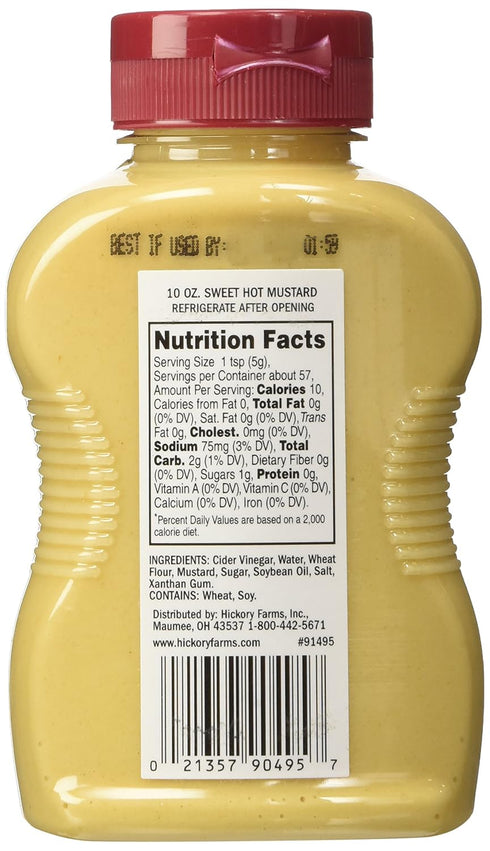 10oz Hickory Farms Farmstand Recipe Sweet Hot Mustard