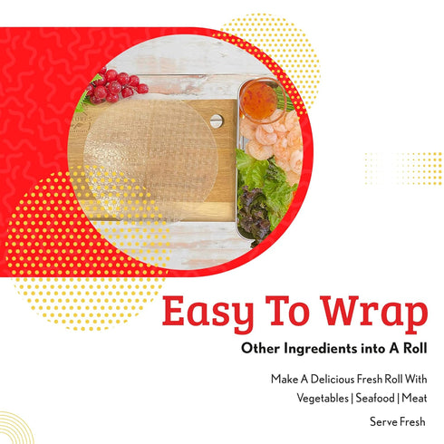Cathay Fresh Spring Roll Rice Paper Wrappers, 30 Sheets, Non-GMO, Low Carb, Vietnamese Summer Wrap.