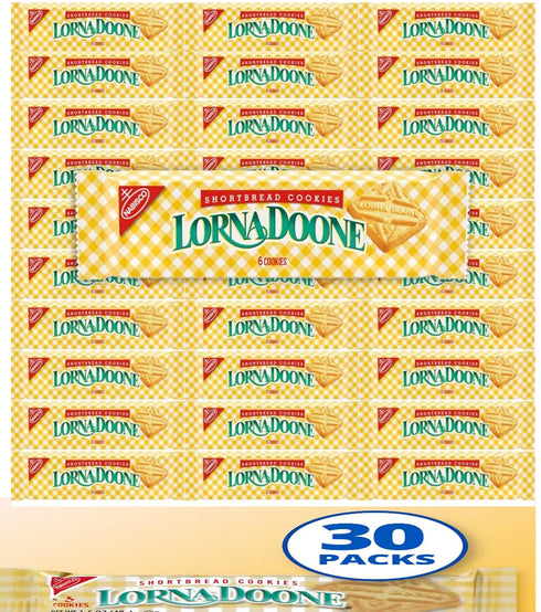 Generic Shortbread Cookies Individually Wrapped, 30 Pack Snack Packs (6 Cookies Each), 180