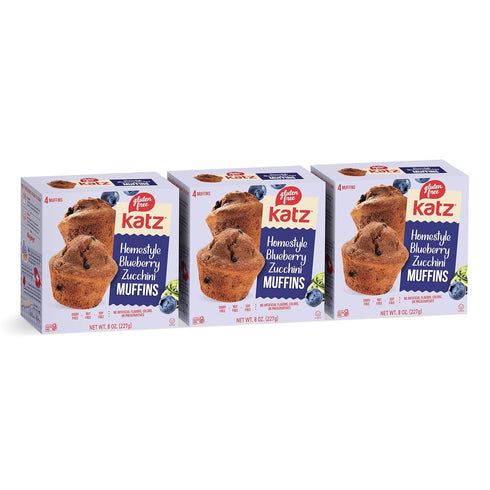 Katz Gluten Free Homestyle Blueberry Zucchini Muffins, Healthy Snacks For Kids Made