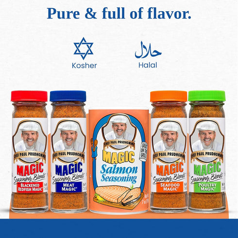 Pack, 2 oz 7 oz 5-Pack Magic Seasoning Blends Variety Blackened Fish & Meat Spices, Seasonings for Cooking, Poultry