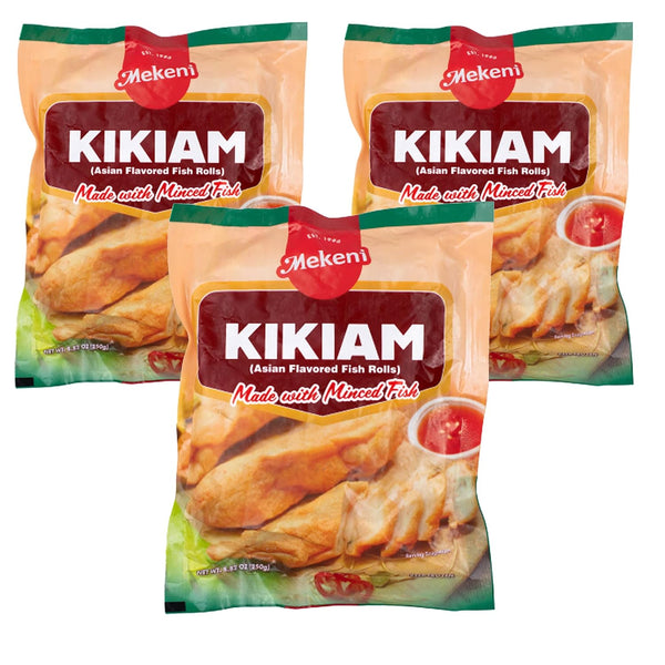 Mekeni Kikiam Asian Flavored Fish Rolls Frozen 250 g (3 Packs), FIlipino