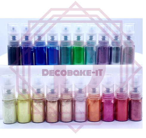 5 Baby blue Edible glitter spray powder pump for cake decoration, chocolate paint, strawberries, Cake, Cupcake, drinks