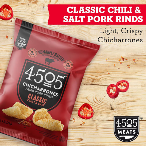 4505 Classic Chili & Salt Pork Rinds - Low Carb Snack