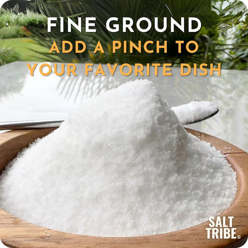 90+ 4 Salt Tribe | Baja Sea Salt | Mineral Rich | Trace Minerals | Fine Ground | Hydration Support | Sal Organica | Low