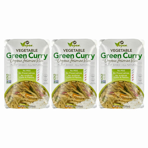 24Vegan Organic Thai Green Curry with Jasmine Rice, Vegan Thai Curry, Non-GMO,