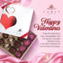 16-Pc Valentine Chocolate Truffles Gift Box - Fancy Vegan Dark Chocolate Candy, Kosher, Dairy Free, Heart Box
