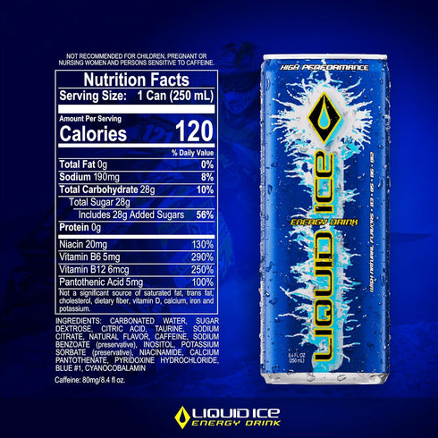 (8.3 Oz, 24 Count) Liquid Ice Energy Drink - Arctic Berry Fl