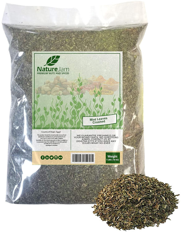 Mint Leaves (Crushed) - 1 Pound Bulk Bag (Mentha)