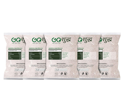 Goshudh Flour)|500 (Pack 5)| Immunity, Ragi Atta (Finger Millet GM Each of Combo Offer| Kitchen Essentials| Cereal