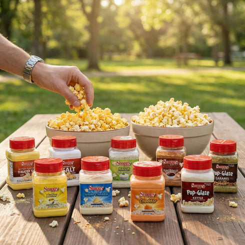 12 oz, Snappy BBQ Popcorn Seasoning, Smoky Sweet and Savory Barbecue Flavor Shaker, No MSG Added