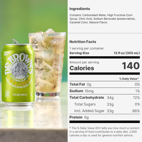 24 24 12 oz Dr. Brown's Cel-Ray Soda - A New York Original Celery Soda - Cans of Refreshing, Kosher, Gourmet Soda Pop