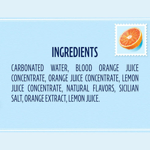 0g 6Pack Sanpellegrino CIAO! Blood Orange Sparkling Water, LowCal, Added Sugar