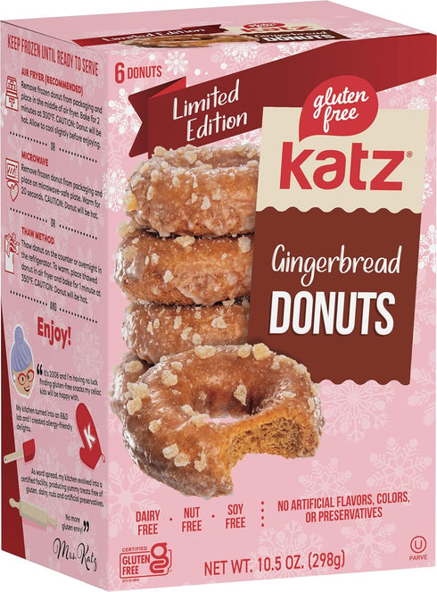 Katz Gluten Free Gingerbread Donuts | Dairy Free, Nut Free, Soy Free,