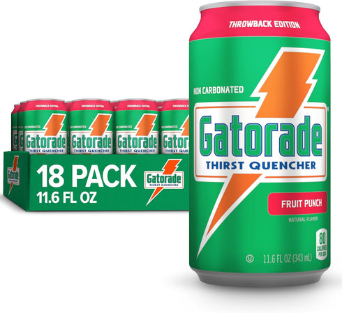 Gatorade Thirst Quencher, Fruit Punch, 12 Fl Oz Cans (Pack of 18)