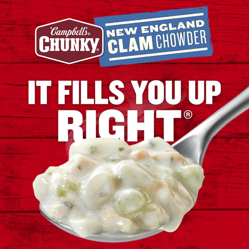 16.3 Oz Campbells Chunky Soup, New England Clam Chowder, Can
