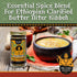 Brundo Spice Company Kibbeh Manteria, Ethiopian Spiced Butter Seasoning, Non-GMO & Organic, 2oz