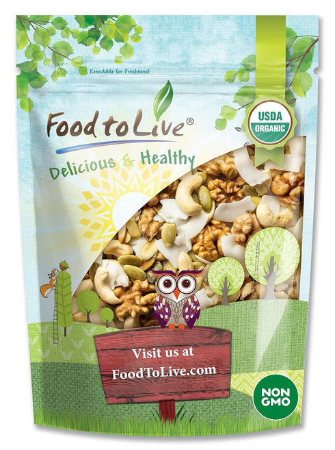 Food to Live Organic Coconut and Friends Trail Mix, 8 Ounces Raw