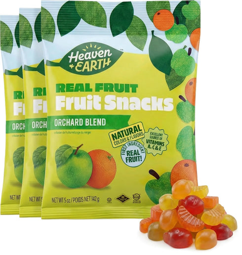 Heaven & Earth Fruit Snacks, Orchard Blend, 5 oz (3 Pack) |