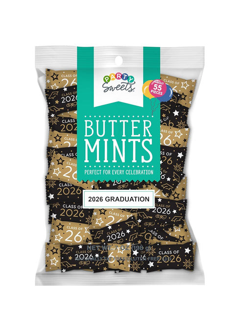 Party Sweets 2026 Graduation Buttermints by Hospitality Mints, Appx 300 mints, Delightful