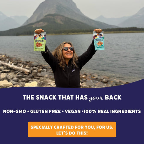 12g 2g 0g 3 Count Pack, 5oz Standing Tall Roasted Soybean Salt & Pepper protein, fiber, sugar, Plant-Based Vegan Snack
