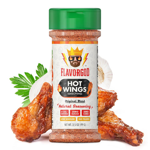 Hot Wings Seasoning Mix by Flavor God - Premium All Natural &