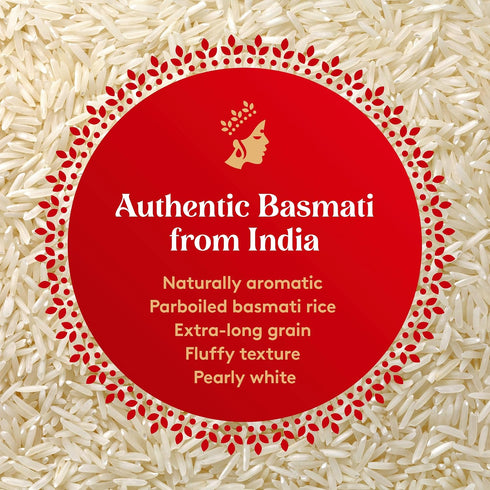 10 lb Royal Chef's Secret Sella Basmati Rice - Authentic Extra Long Grain Parboiled Basmati White Rice - Bag - Perfect