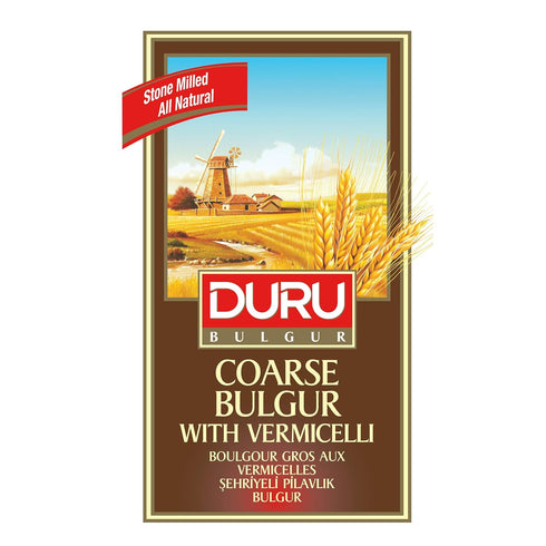35.2oz (1000g), 100% Duru Coarse Bulgur With Vermicelli, Wheat Berries, Natural and Certificated, High Fiber