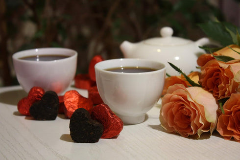 Jinglong Tea Factory Puerh Tea Mini Cakes, 20 Pcs, Ripe Pu-erh Heart Shaped Mini Tuocha (3.6 Ounce)