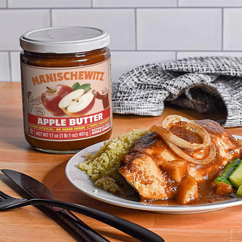 17oz (2 Pack) Manischewitz Apple Butter, | Smooth & Sweet Spread, Great for Sauces & Glazes, No Sugar Added