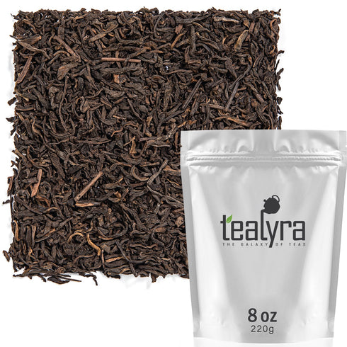 Tealyra Ripe Pu'erh Tea - 5 Years Aged Loose Leaf, 224g (8-ounce), High Caffeine Level