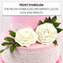 4 Count Global Sugar Art Peony Rose Sugar Cake Flowers, White, by Chef Alan Tetreault