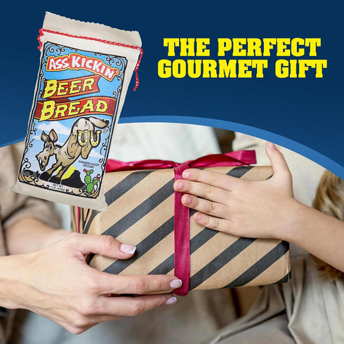 16oz. Pack ASS KICKIN Beer Bread Mix - Premium Gourmet Gift - each - with separate Habanero - Try if you dare!