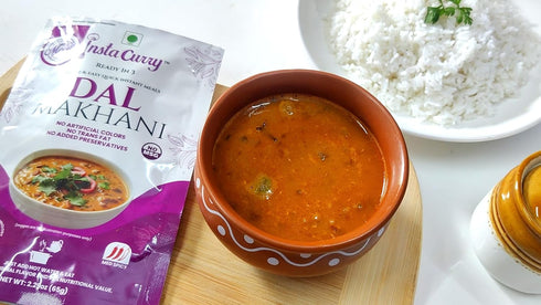3 2 Pack 2 Mollys Insta Curry Dal Makhani Shelf Stable Indian Meal, Just Add Hot Water, Black Lentil Curry, Ready
