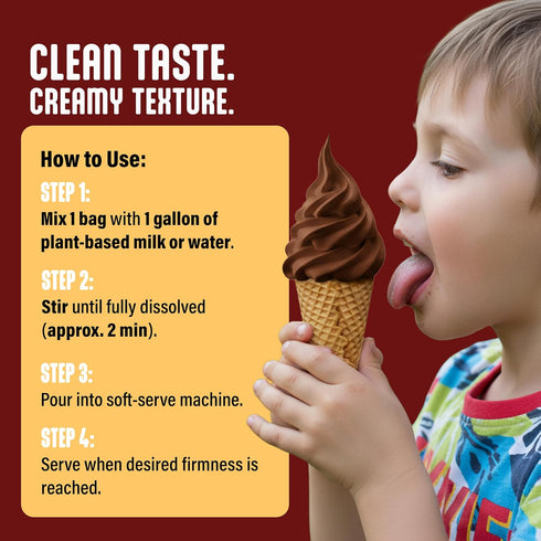 Frozen Frozen 2.8 lbs Blentte - Non-Dairy Chocolate Soft Serve Mix Vegan Ice Cream Base for Yogurt, Gelato & Dessert