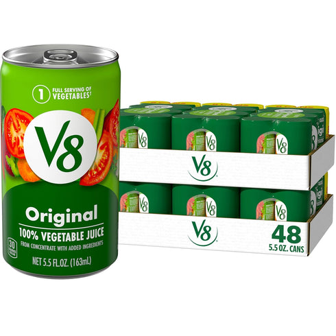 V8 Original 100% Vegetable Juice, Vegetable Blend with Tomato Juice, 5.5 FL