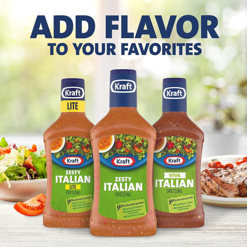 Kraft 16 oz Zesty Italian Salad Dressing, fl Bottle