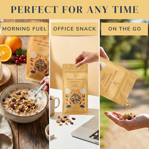 Sweet Diane's (12 oz): Sweet Dianes Granola Standard Size Organic, Low-Sugar, High-Fiber, Gluten-Free, Vegan, Delicious