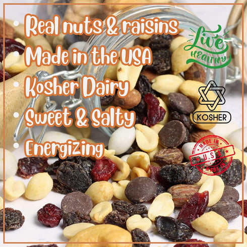2 Lbs Deluxe Trail Mix with Greek Yogurt, Chocolate, Fruit and Nuts by Its Delish, Bulk Bag | Healthy Mix of Greek